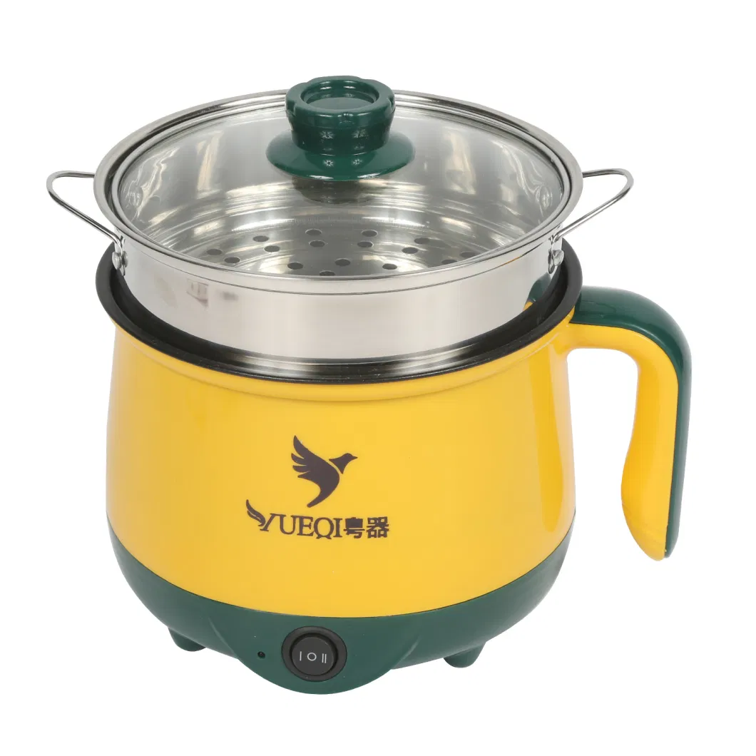 New Intermediate Color Pot 1.5L Capacity 18cm Multifunctional Boiling Pot Speed Control Electric Hot Pot Electric Fry Pan
